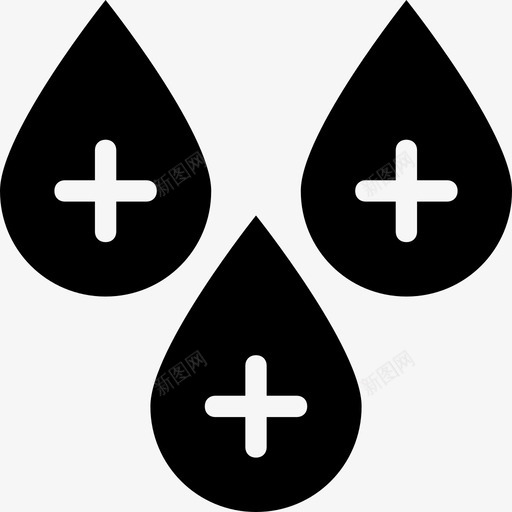 滴添加水图标svg_新图网 https://ixintu.com 水 液体 液滴 添加 滴 科学和技术字形图标集