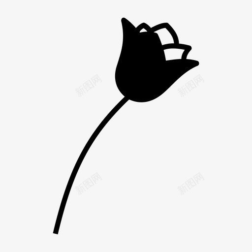 郁金香花花园图标svg_新图网 https://ixintu.com 生长 绿色 自然 花 花园 郁金香