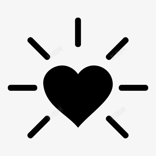 心闪光光图标svg_新图网 https://ixintu.com 光 婚礼 心 情人节庆祝 爱情礼物 闪光