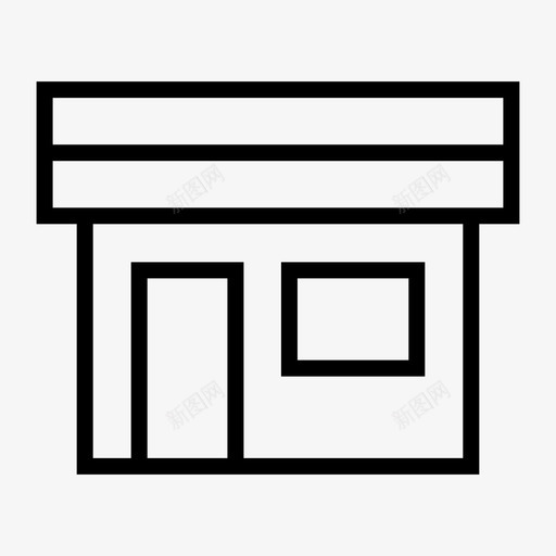 商店大楼便利店图标svg_新图网 https://ixintu.com 便利店 商务超薄图标集 商店 大楼 电子商务 迷你艺术