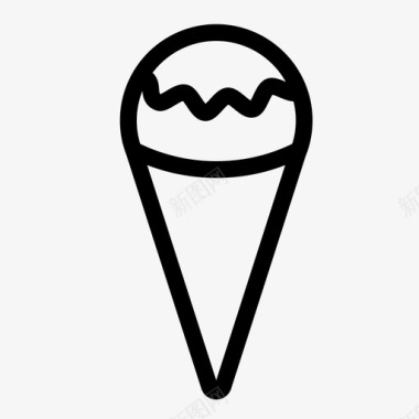 冰淇淋甜点冰淇淋蛋卷图标图标