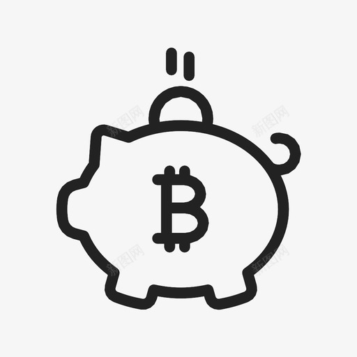 比特币储蓄罐区块链加密图标svg_新图网 https://ixintu.com 加密 加密货币 区块链 比特币储蓄罐 采矿