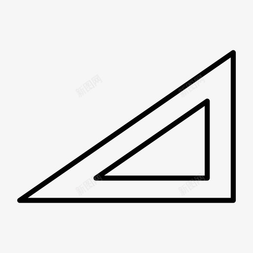 方格图案尺子图标svg_新图网 https://ixintu.com 三角尺 图案 尺子 工具 方格