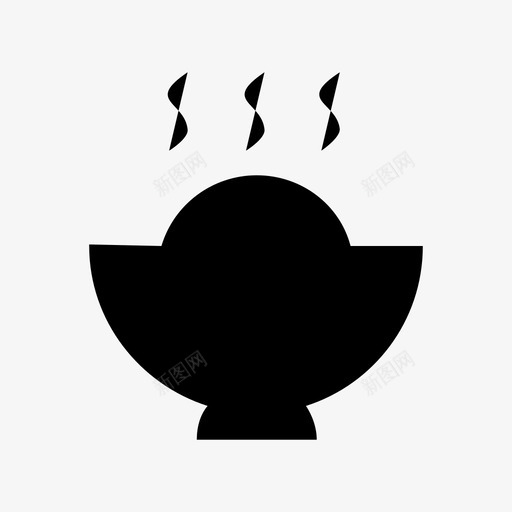 碗盘子食物图标svg_新图网 https://ixintu.com 厨房用具 热的 盘子 碗 食物