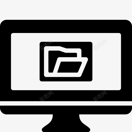 打开电脑文件夹功能图标svg_新图网 https://ixintu.com 功能 打开电脑 文件夹 显示器 电脑功能实体