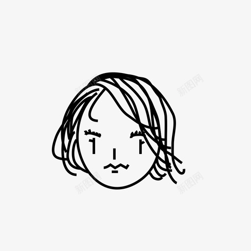 成人头像女性图标svg_新图网 https://ixintu.com 头像 女性 工作女性 成人 用户 角色
