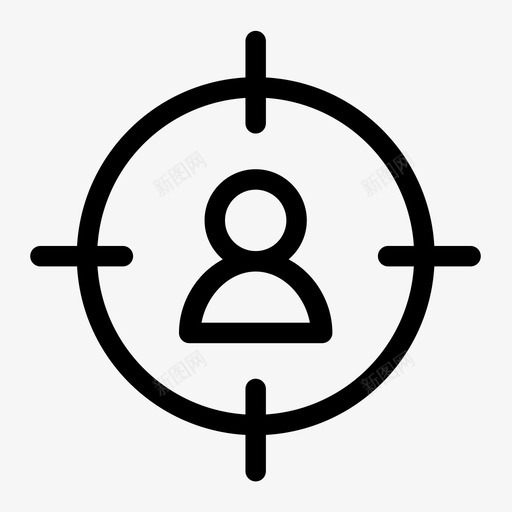 目标用户焦点人物图标svg_新图网 https://ixintu.com 人物 焦点 狙击手 目标用户