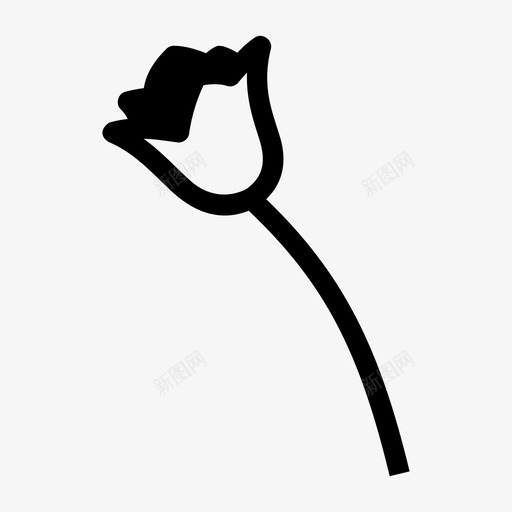 郁金香花花园图标svg_新图网 https://ixintu.com 生长 绿色 自然 花 花园 郁金香