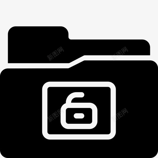 解锁文件夹文档功能图标svg_新图网 https://ixintu.com 功能 文件夹功能实体 文档 解锁 解锁文件夹