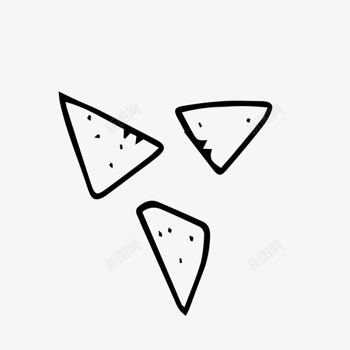 玉米饼薯条涂鸦玉米片图标svg_新图网 https://ixintu.com 涂鸦 玉米片 玉米饼薯条 零食 食物涂鸦