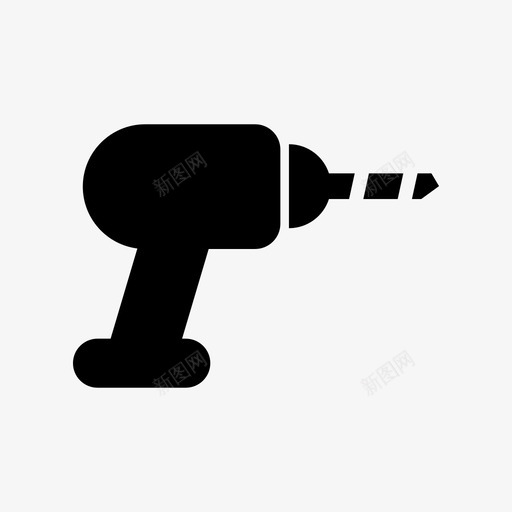 钻头电钻工具图标svg_新图网 https://ixintu.com 工具 电钻 钻头