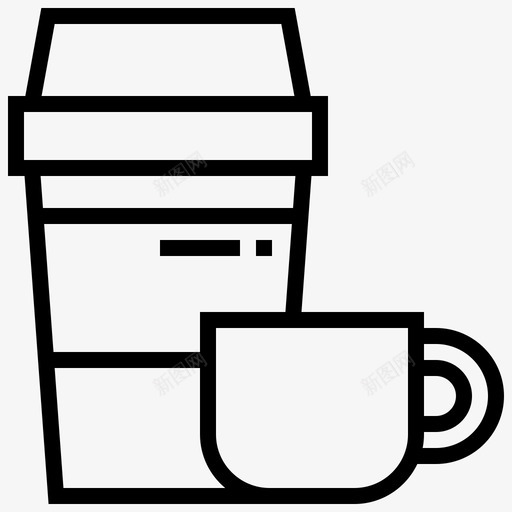 咖啡杯子饮料图标svg_新图网 https://ixintu.com 办公用品 咖啡 杯子 茶 饮料