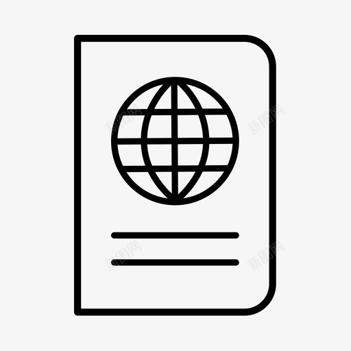 护照观光旅游图标svg_新图网 https://ixintu.com 度假 护照 旅游 观光
