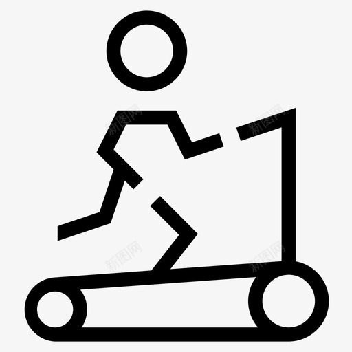 跑步机健身健身房图标svg_新图网 https://ixintu.com 健身 健身房 跑步 跑步机