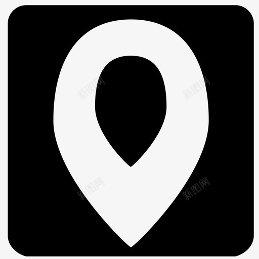 地图标识检查点目的地svg_新图网 https://ixintu.com 地图标识 地点 方形图标 检查点 目的地