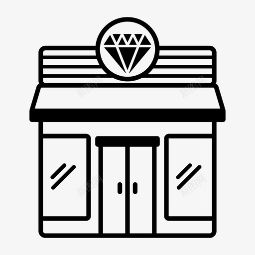 珠宝店图标svg_新图网 https://ixintu.com 珠宝厨窗 珠宝店