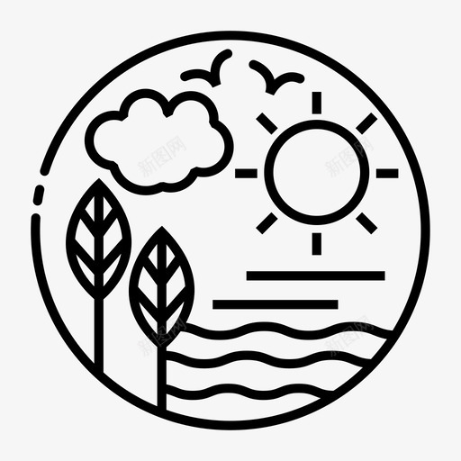自然地球自然主义图标svg_新图网 https://ixintu.com 地球 户外 植物 类别图标 自然 自然主义