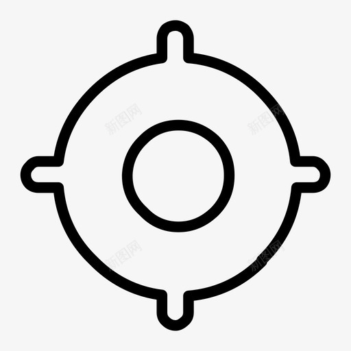 位置目标十字线图标svg_新图网 https://ixintu.com 位置 十字线 地图 点 用户界面 目标