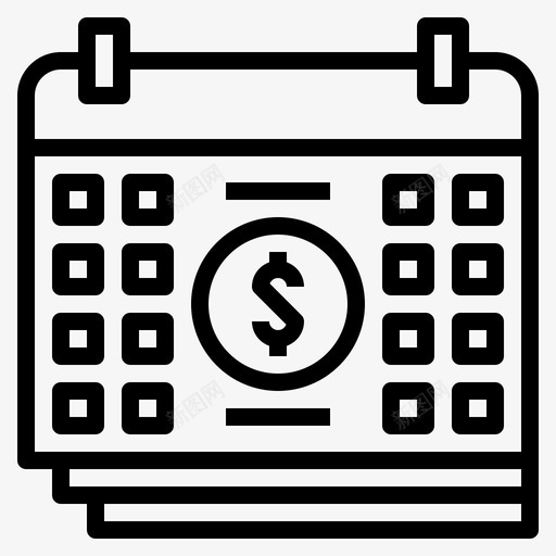 会计年度日历财务图标svg_新图网 https://ixintu.com 会计年度 日历 计划 财务