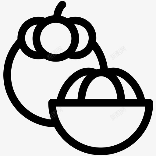 芒果水果泰国图标svg_新图网 https://ixintu.com 水果 泰国 热带 芒果 食品概要2套