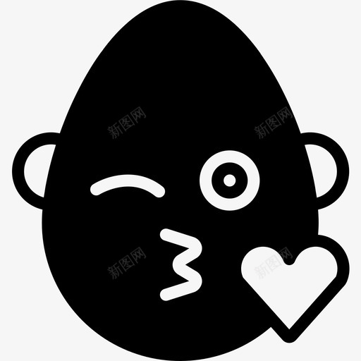 吻秃头男人表情脸眨眼图标svg_新图网 https://ixintu.com 吻秃头男人表情 眨眼 脸 表情扎实