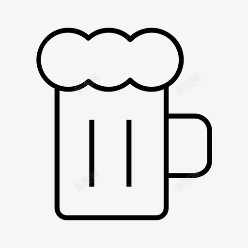 啤酒杯图标svg_新图网 https://ixintu.com 啤酒杯