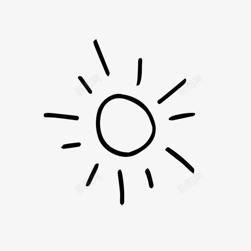 太阳涂鸦夏天图标svg_新图网 https://ixintu.com 园艺涂鸦 夏天 太阳 涂鸦 阳光