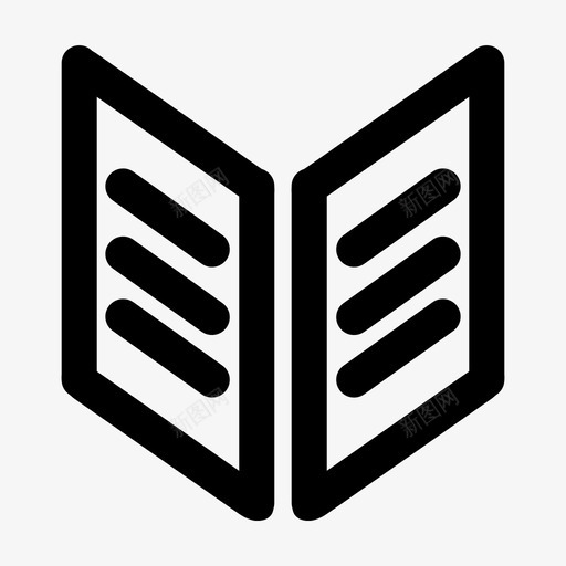 报纸书籍阅读图标svg_新图网 https://ixintu.com 书籍 基本用户界面 报纸 文本 阅读