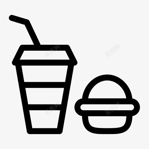 美食广场汉堡杯子图标svg_新图网 https://ixintu.com 杯子 汉堡 美食广场 饮料