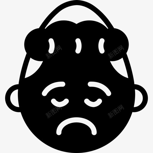 现在表情表情不开心图标svg_新图网 https://ixintu.com 不开心 现在表情 表情 表情扎实