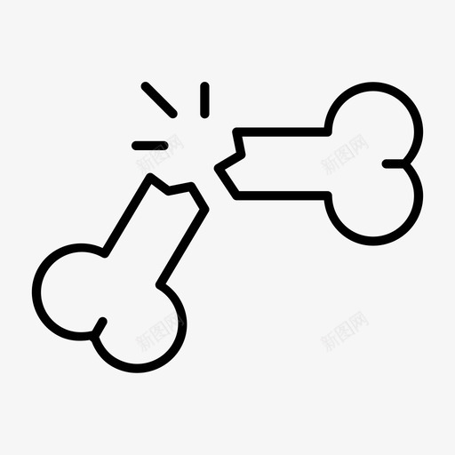 骨折受伤医疗图标svg_新图网 https://ixintu.com 医疗 受伤 骨折