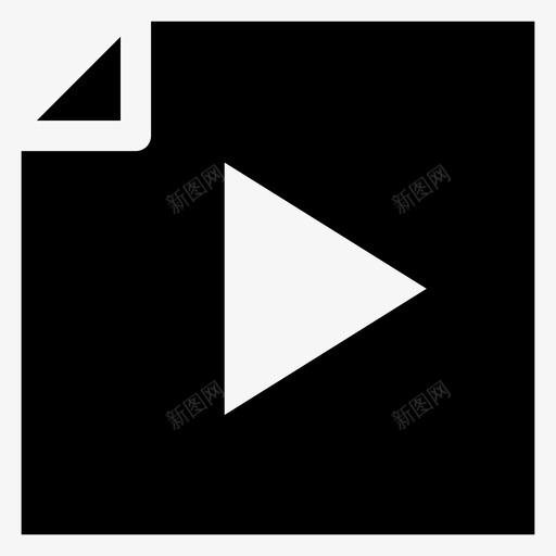 文件flv格式图标svg_新图网 https://ixintu.com flv 多媒体 多媒体字形图标 媒体 手表 文件 格式