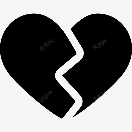 破碎的心做我的情人图标svg_新图网 https://ixintu.com 做我的情人 破碎的心