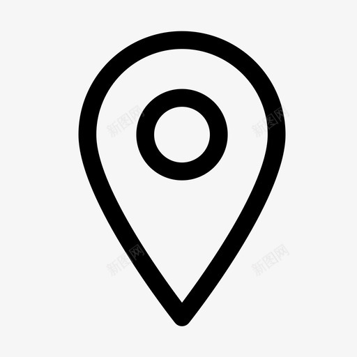地图图钉基本用户界面图标svg_新图网 https://ixintu.com 地图图钉 基本用户界面
