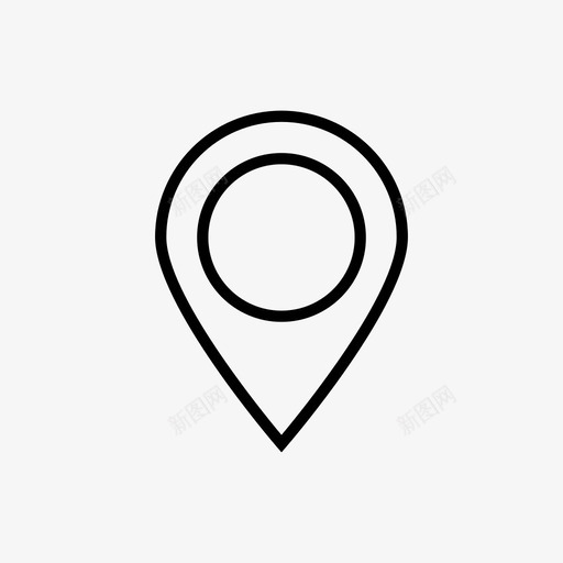 定位销地图销图标svg_新图网 https://ixintu.com 地图销 定位销