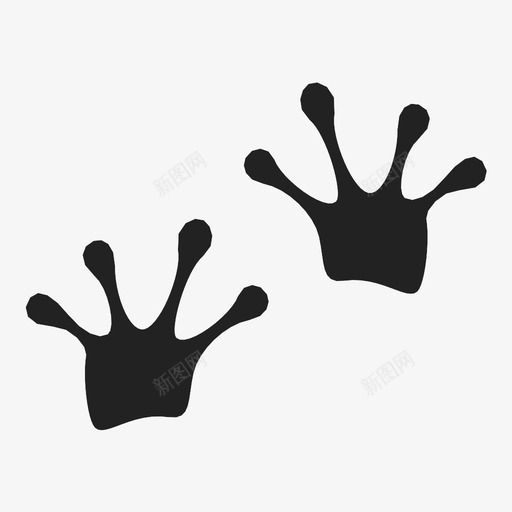 青蛙脚印图标svg_新图网 https://ixintu.com 脚印 青蛙