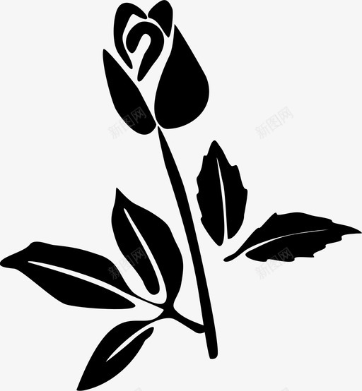 玫瑰美丽花朵图标svg_新图网 https://ixintu.com 玫瑰 美丽 芬芳 花园 花朵