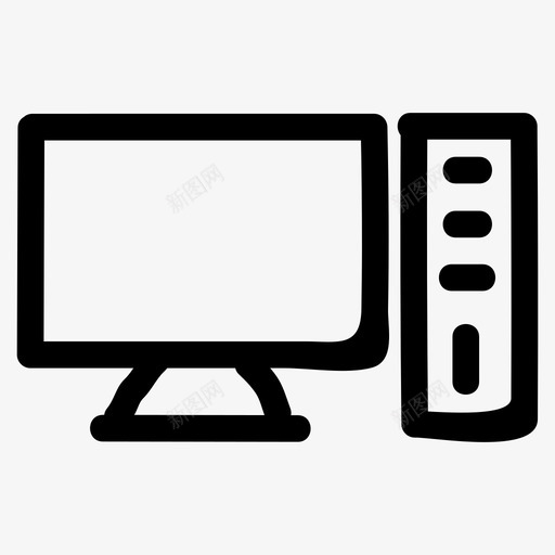 电脑显示器mac图标svg_新图网 https://ixintu.com mac pc 多媒体手绘 显示器 电脑