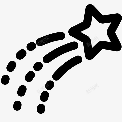 彗星流星许愿图标svg_新图网 https://ixintu.com 彗星 杂七杂八的轮廓 流星 许愿
