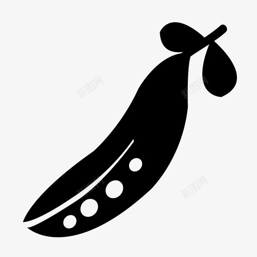 豌豆食物蔬菜图标svg_新图网 https://ixintu.com 蔬菜 豌豆 食物