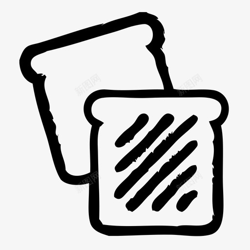 烤面包早上好素描2图标svg_新图网 https://ixintu.com 早上好 烤面包 素描2 英文早上好
