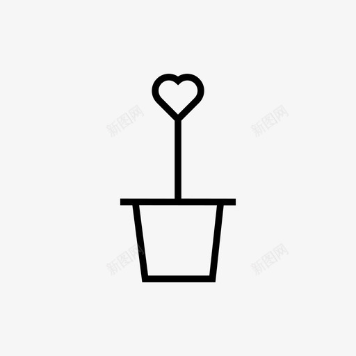 植物盆栽植物树图标svg_新图网 https://ixintu.com 体积 图表 树 植物 盆栽植物