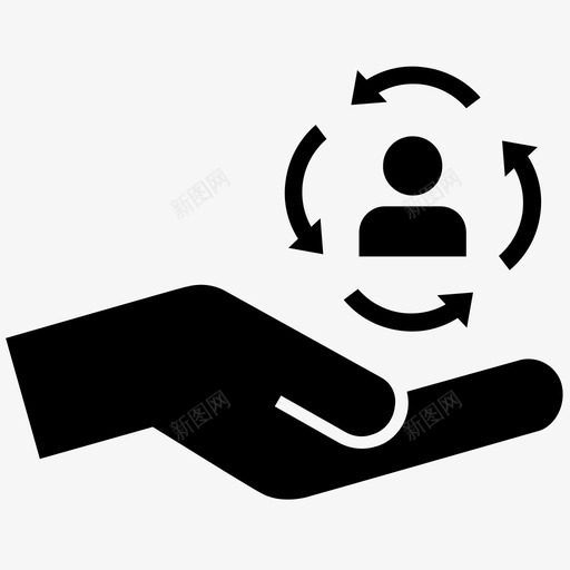 人力资源管理招聘图标svg_新图网 https://ixintu.com 人力资源 护理2 招聘 更换 更替 管理