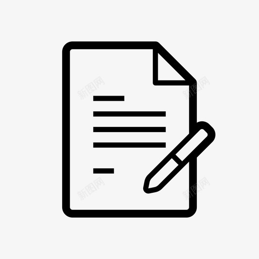 协议合同文件图标svg_新图网 https://ixintu.com 信件 协议 合同 文件 签字