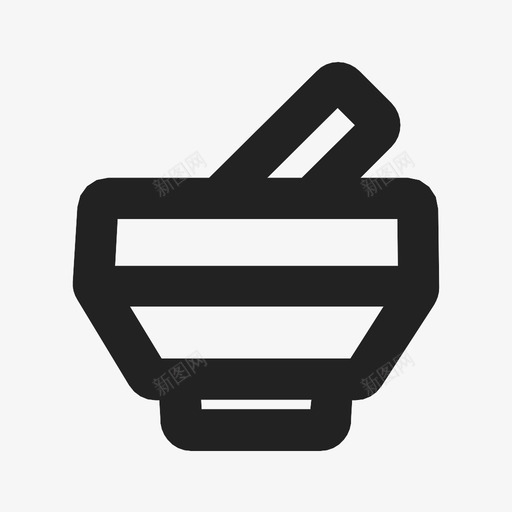 药品研钵和杵药房图标svg_新图网 https://ixintu.com 研钵和杵 药品 药房