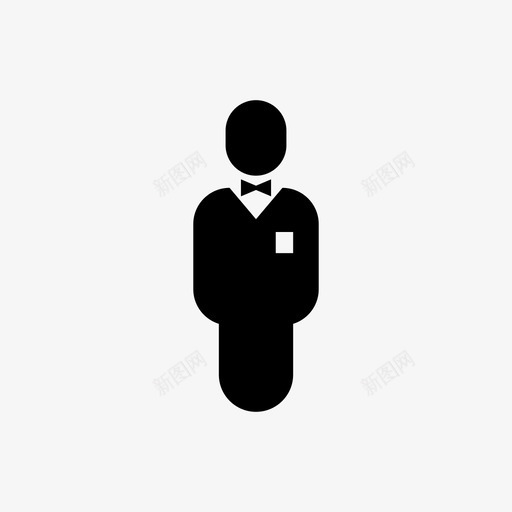 燕尾服服装优雅图标svg_新图网 https://ixintu.com 优雅 婚礼 招待所 服装 正装 燕尾服