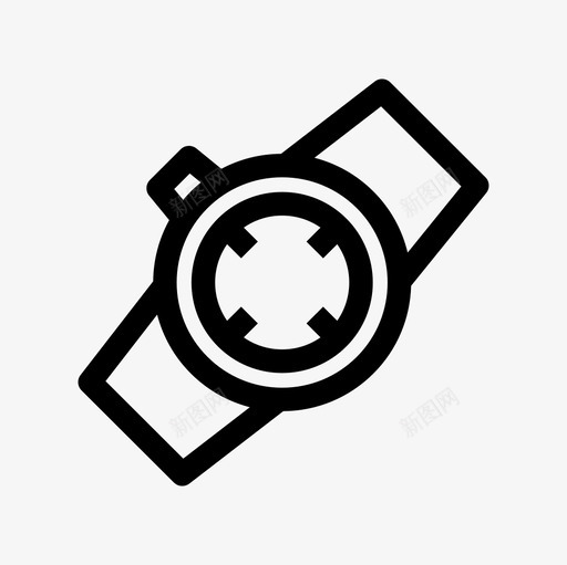 手表时钟时间图标svg_新图网 https://ixintu.com 工具 手表 时钟 时间 野营轮廓图标集
