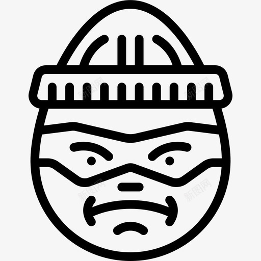 盗贼表情脸男人图标svg_新图网 https://ixintu.com 强盗 男人 盗贼表情 脸
