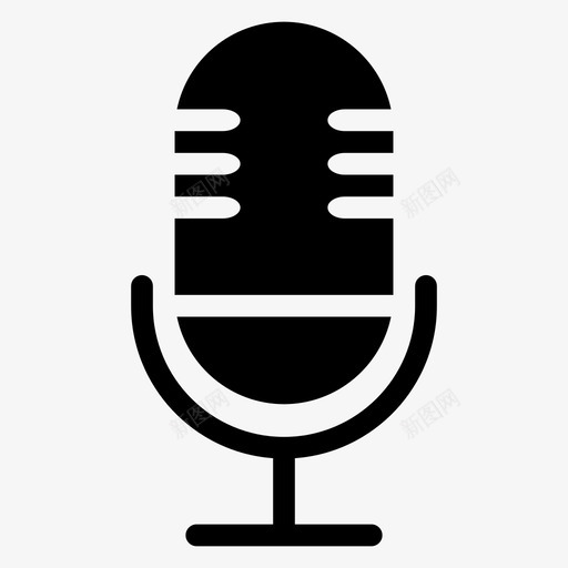麦克风多媒体音乐图标svg_新图网 https://ixintu.com 声音 多媒体 录音 语音 音乐 音乐音频和视频字形图标 麦克风