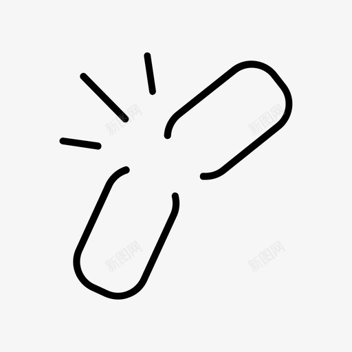 断链图标svg_新图网 https://ixintu.com 断链